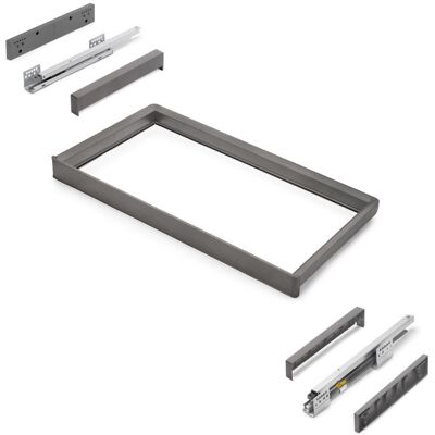 Emuca - Étagère avec glissières à fermeture douce et extraction totale pour accessoires d armoire Quartz - 787-813mm - Publicité Emuca - Étagère avec glissières à fermeture douce et extraction totale pour accessoires d armoire Quartz - 787-813mm - Publicité