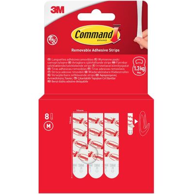 COMMAND Lot de 8 languettes standard moyen modèle - Publicité COMMAND Lot de 8 languettes standard moyen modèle - Publicité