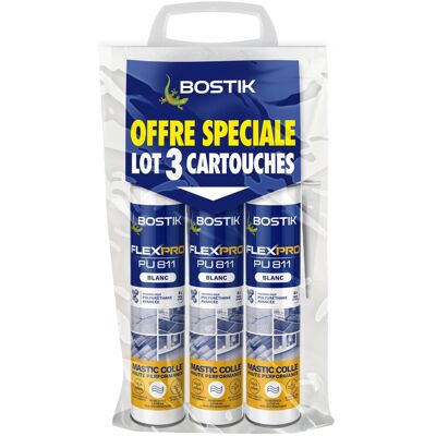 Bostik PU811 Colle Blanche - Fixation & Étanchéité - Publicité Bostik PU811 Colle Blanche - Fixation & Étanchéité - Publicité