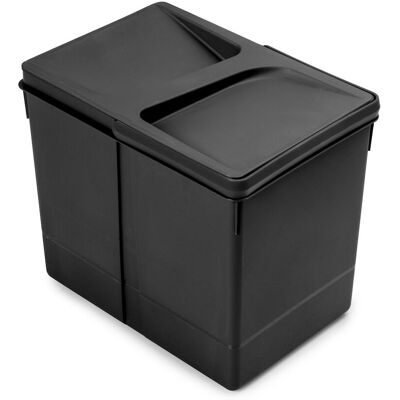 Bac de tri Emuca Recycle pour tiroir de cuisine - 15 L noir - Publicité Bac de tri Emuca Recycle pour tiroir de cuisine - 15 L noir - Publicité