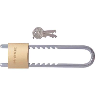 MASTER LOCK Cadenas laiton massif anse réglable acier cémenté 50 mm - Publicité MASTER LOCK Cadenas laiton massif anse réglable acier cémenté 50 mm - Publicité