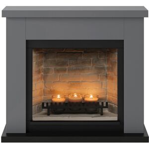 TAGU Cheminée électrique à bougies parfumées - FRODE Zenflame - Effets flammes et crépitement - Gris - Publicité TAGU Cheminée électrique à bougies parfumées - FRODE Zenflame - Effets flammes et crépitement - Gris - Publicité