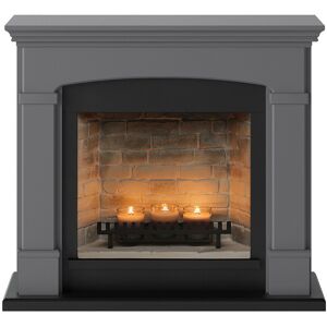 TAGU Cheminée électrique à bougies parfumées - HELMI Zenflame - Effets flammes et crépitement - Gris - Publicité TAGU Cheminée électrique à bougies parfumées - HELMI Zenflame - Effets flammes et crépitement - Gris - Publicité