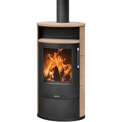 Justus Poêle à bois Island 7 2.0 Acier Noir - Céramique Corretto - 6,5 kW - Publicité Justus Poêle à bois Island 7 2.0 Acier Noir - Céramique Corretto - 6,5 kW - Publicité