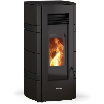JUSTUS - Sia - Black - 8 kW - Pellet stove - Publicité JUSTUS - Sia - Black - 8 kW - Pellet stove - Publicité