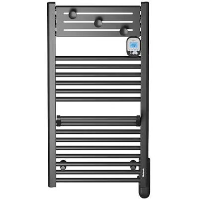 Noirot Sèche-serviettes électrique à inertie fluide - Actibain 500 W - tubes ronds - thermostat électronique - noir - Publicité Noirot Sèche-serviettes électrique à inertie fluide - Actibain 500 W - tubes ronds - thermostat électronique - noir - Publicité