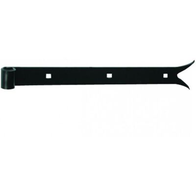 Penture bout queue de carpe 35x4mm Ø14 noir AFBAT - Publicité Penture bout queue de carpe 35x4mm Ø14 noir AFBAT - Publicité