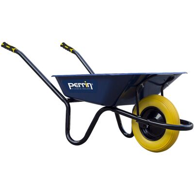 PERRIN Brouette chantier 100 L - Dynamic renforcée - roue increvable - châssis acier Ø32 mm - 190 kg - Publicité PERRIN Brouette chantier 100 L - Dynamic renforcée - roue increvable - châssis acier Ø32 mm - 190 kg - Publicité