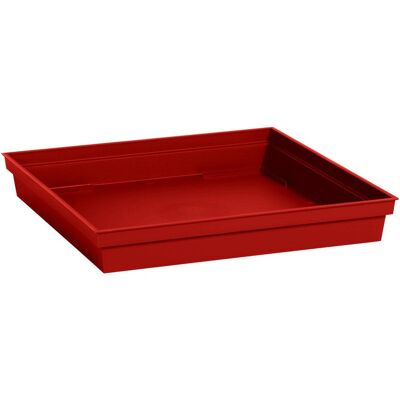 EDA Soucoupe Plastique L.26.7 X L.26.7 X H.3.8 Cm Rouge Rubis - Publicité EDA Soucoupe Plastique L.26.7 X L.26.7 X H.3.8 Cm Rouge Rubis - Publicité