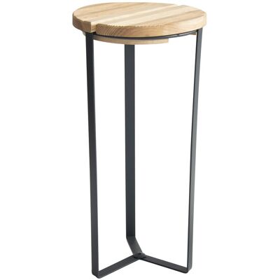 Louis Moulin Sellette industrielle haute fer plat Plateau bois - 50x29 - Acier époxy - Publicité Louis Moulin Sellette industrielle haute fer plat Plateau bois - 50x29 - Acier époxy - Publicité