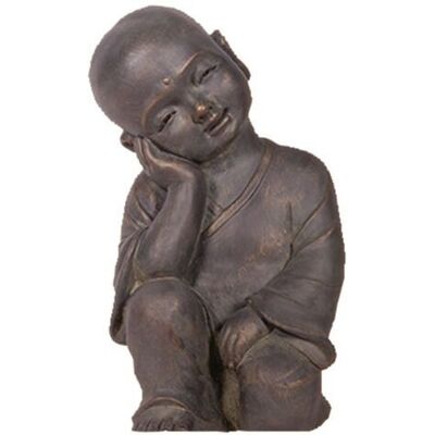 NORTENE Statue Bouddha Mey grise 41,5 cm - résine - extérieur - Publicité NORTENE Statue Bouddha Mey grise 41,5 cm - résine - extérieur - Publicité