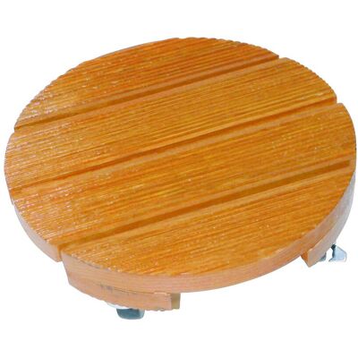NORTENE Support à roulettes bois rond "Flora Roll Lasure" - 50 cm - Publicité NORTENE Support à roulettes bois rond "Flora Roll Lasure" - 50 cm - Publicité