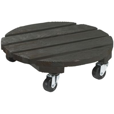 Support Nortene en Bois avec Roulettes - 40 cm - Anthracite - Chariot - Publicité Support Nortene en Bois avec Roulettes - 40 cm - Anthracite - Chariot - Publicité