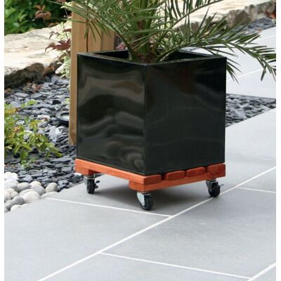 NORTENE Support à roulettes bois carré "Flora Roll Lasure"- 30 x 30 cm - Publicité NORTENE Support à roulettes bois carré "Flora Roll Lasure"- 30 x 30 cm - Publicité