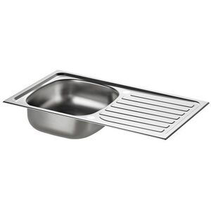 DELINIA Evier à encastrer 1 bac avec égouttoir, inox, gris / argent - Publicité DELINIA Evier à encastrer 1 bac avec égouttoir, inox, gris / argent - Publicité