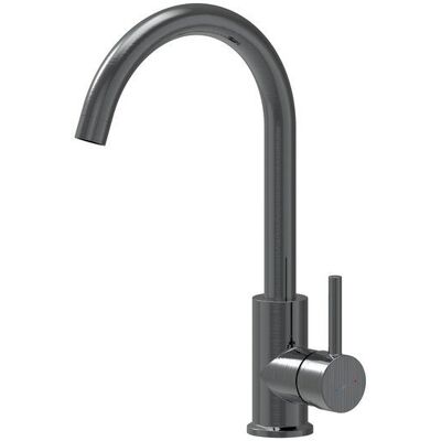 Robinet de cuisine monocommande Kiwo - Bec haut - Laiton - Graphite - Publicité Robinet de cuisine monocommande Kiwo - Bec haut - Laiton - Graphite - Publicité