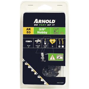 Arnold Chaîne de tronçonneuse 3/8", 1,1mm - 33 maillons d’entraineurs - gouges demi-rondes - Publicité Arnold Chaîne de tronçonneuse 3/8", 1,1mm - 33 maillons d’entraineurs - gouges demi-rondes - Publicité