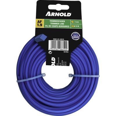 Arnold Fil de coupe-bordure carré en nylon 3,0 mm × 15 m - Publicité Arnold Fil de coupe-bordure carré en nylon 3,0 mm × 15 m - Publicité