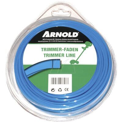 Arnold Fil de coupe-bordure carré en nylon 3,3 mm × 40 m - Publicité Arnold Fil de coupe-bordure carré en nylon 3,3 mm × 40 m - Publicité