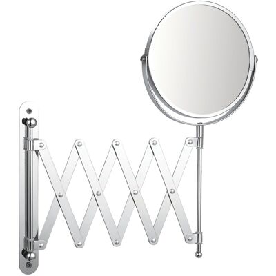 Sans marque Miroir grossissant x 3 rond, H.15 x l.15 x P.0.5 cm, Extensible, chromé - Publicité Sans marque Miroir grossissant x 3 rond, H.15 x l.15 x P.0.5 cm, Extensible, chromé - Publicité