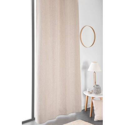 LINDER Rideau esprit naturel à galon fronceur - Beige - 135x260 cm - Coton/Lin - Publicité LINDER Rideau esprit naturel à galon fronceur - Beige - 135x260 cm - Coton/Lin - Publicité
