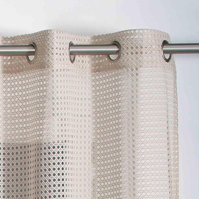 ROCLE Voilage tamisant, Waska beige l.140 x H.240 cm - Publicité ROCLE Voilage tamisant, Waska beige l.140 x H.240 cm - Publicité