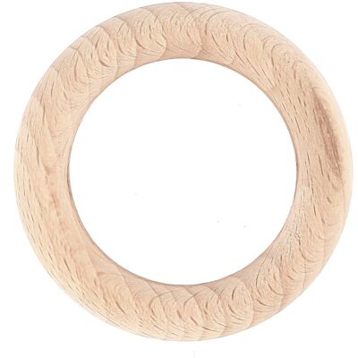 MOBOIS Lot de 10 anneaux bois Alma pour tringle D28 mm bois naturel mat brut - Publicité MOBOIS Lot de 10 anneaux bois Alma pour tringle D28 mm bois naturel mat brut - Publicité
