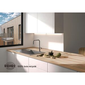 Sans marque Plan de travail stratifié HETRE CLASSIC ELEKI L.246 x P.63.5 cm, Ep.28 mm - Publicité Sans marque Plan de travail stratifié HETRE CLASSIC ELEKI L.246 x P.63.5 cm, Ep.28 mm - Publicité