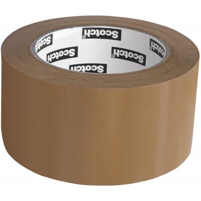 Adhésif SCOTCH emballage une face multiusage L.100 m x l.48 mm, marron - Publicité Adhésif SCOTCH emballage une face multiusage L.100 m x l.48 mm, marron - Publicité