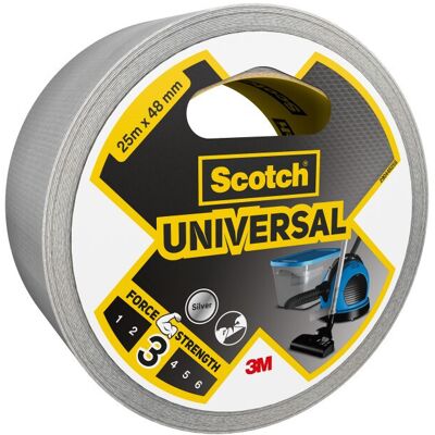 Adhésif de réparation SCOTCH Universal, une face L.25 m x l.48 mm gris - Publicité Adhésif de réparation SCOTCH Universal, une face L.25 m x l.48 mm gris - Publicité