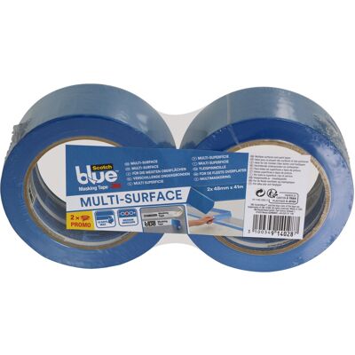 SCOTCH BLUE Lot de 2 rubans de masquage SCOTCH l.48 mm x L.41 m Multi-Surfaces - Publicité SCOTCH BLUE Lot de 2 rubans de masquage SCOTCH l.48 mm x L.41 m Multi-Surfaces - Publicité