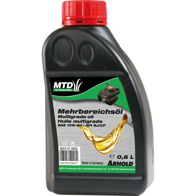 Arnold Huile moteur multigrade SAE 10W-30 pour les moteurs 4 temps des petites machines - 0,6 l - Publicité Arnold Huile moteur multigrade SAE 10W-30 pour les moteurs 4 temps des petites machines - 0,6 l - Publicité