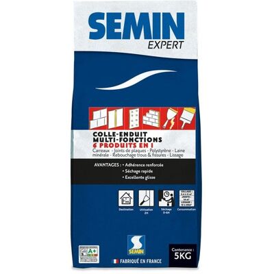 Colle Enduit Multifonctions Semin, 5 Kg - Publicité Colle Enduit Multifonctions Semin, 5 Kg - Publicité