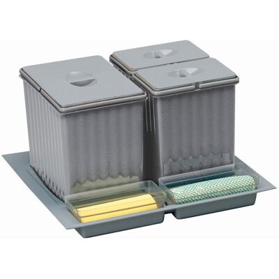 Sans marque Trieur à déchets Sistema 901 600mm 1x16l+2x7,5l - Publicité Sans marque Trieur à déchets Sistema 901 600mm 1x16l+2x7,5l - Publicité