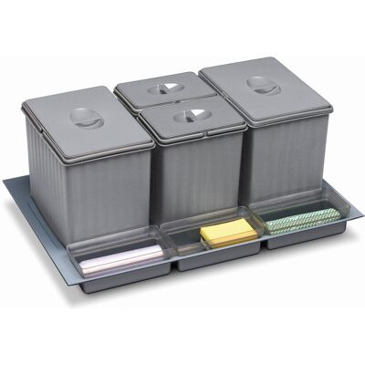 Sans marque Trieur à déchets Sistema 938 800mm 2x16l+2x7,5l - Publicité Sans marque Trieur à déchets Sistema 938 800mm 2x16l+2x7,5l - Publicité