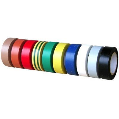 OUTIFRANCE - Ruban PVC - Multicolore - 10 rouleaux - Tape - Publicité OUTIFRANCE - Ruban PVC - Multicolore - 10 rouleaux - Tape - Publicité