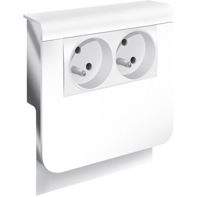 Tehalit - Adaptateur blanc pour socle - Prise double - 19cm - Adaptateur électrique - Publicité Tehalit - Adaptateur blanc pour socle - Prise double - 19cm - Adaptateur électrique - Publicité