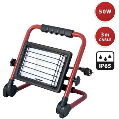 VELAMP Projecteur WAINGRO LED SMD 50W avec support alu pliable et câble 3mt - Publicité VELAMP Projecteur WAINGRO LED SMD 50W avec support alu pliable et câble 3mt - Publicité