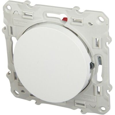 Schneider Electric Odace Interrupteur Poussoir Blanc - Interrupteur - Publicité Schneider Electric Odace Interrupteur Poussoir Blanc - Interrupteur - Publicité