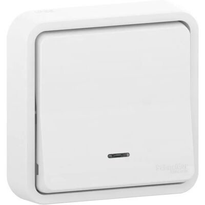 SCHNEIDER ELECTRIC Poussoir étanche lumineux encastrable Mureva Styl, en ABS Blanc - Publicité SCHNEIDER ELECTRIC Poussoir étanche lumineux encastrable Mureva Styl, en ABS Blanc - Publicité