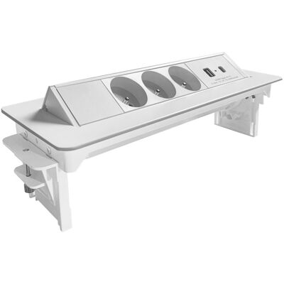 Arlux Lighting - Multiprise pivotante - 3 prises + USB - Blanc - Publicité Arlux Lighting - Multiprise pivotante - 3 prises + USB - Blanc - Publicité