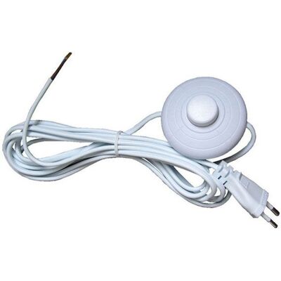 TIBELEC Câble et interrupteur - PVC, Blanc - 3m - 500W - Publicité TIBELEC Câble et interrupteur - PVC, Blanc - 3m - 500W - Publicité