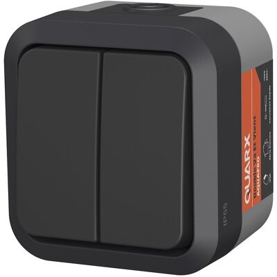 Quarx Double Va et Vient extérieur IP55 - Aquapro - Publicité Quarx Double Va et Vient extérieur IP55 - Aquapro - Publicité