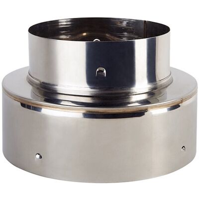 Joncoux Embout de finition haute-basse pour conduit flexible isolé - Ø130/196 mm - Inox - Publicité Joncoux Embout de finition haute-basse pour conduit flexible isolé - Ø130/196 mm - Inox - Publicité