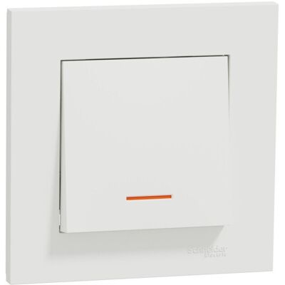 Interrupteur va-et-vient lumineux complet Miluz, SCHNEIDER ELECTRIC, blanc - Publicité Interrupteur va-et-vient lumineux complet Miluz, SCHNEIDER ELECTRIC, blanc - Publicité