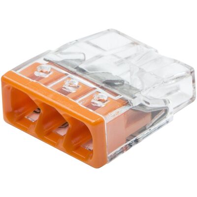 Lot de 20 bornes WAGO automatique 3 fils 2.5mm² - Publicité Lot de 20 bornes WAGO automatique 3 fils 2.5mm² - Publicité