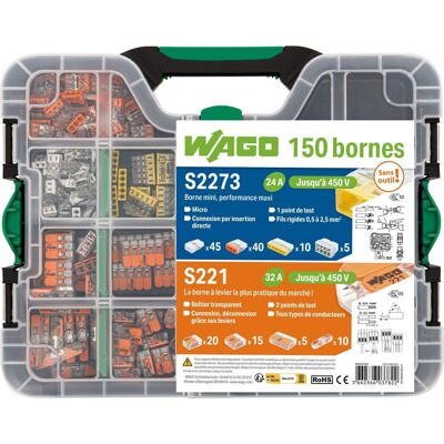 Mallette WAGO 150 bornes S2273 et S221 - Publicité Mallette WAGO 150 bornes S2273 et S221 - Publicité