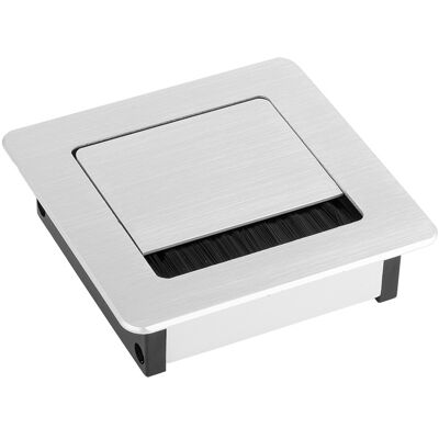 Sans marque Passe-câble ALU 100x100x29mm alu - Publicité Sans marque Passe-câble ALU 100x100x29mm alu - Publicité