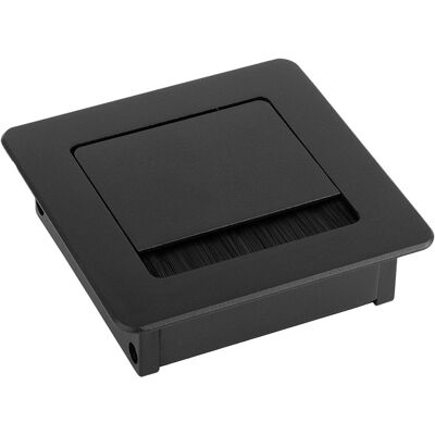 Sans marque Passe-câble ALU 100x100x29mm noir - Publicité Sans marque Passe-câble ALU 100x100x29mm noir - Publicité