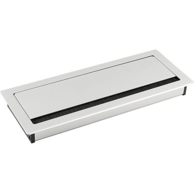 Sans marque Passe-câble ALU 240x100x29mm alu - Publicité Sans marque Passe-câble ALU 240x100x29mm alu - Publicité